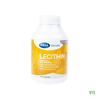 เมก้าวีแคร์ ผลิตภัณฑ์เสริมอาหาร เลซิติน 1200 มก. ชนิดแคปซูล Mega [1 ขวด] | We Care Lecithin 1200 mg