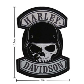 อาร์มปัก Harley Davidson ตัวรีดติดเสื้อ อาร์มรีดติดเสื้อลายหัวกะโหลก