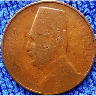 เหรียญ​อียิปต์​ Egypt, 1 Millieme, (ยุค​ Ahmed Fuad I), ใช้แล้ว,​ #2904T