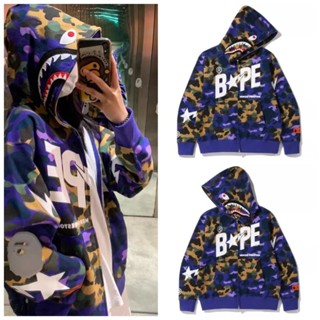 XL​ พร้อมส่ง​ BAPE×Heron Preston HP new shark letter star hoodie