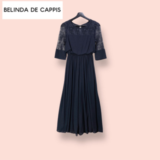 จัีมสูท Belinda de Cappis ผ้าโพลีชีฟองอย่างดี ไซด์ -  S   อก 34 เอว 24-28 สะโพก 54 ยาว 51 นิ้ว จั๊มสูททรงสวยน่ารักมาก