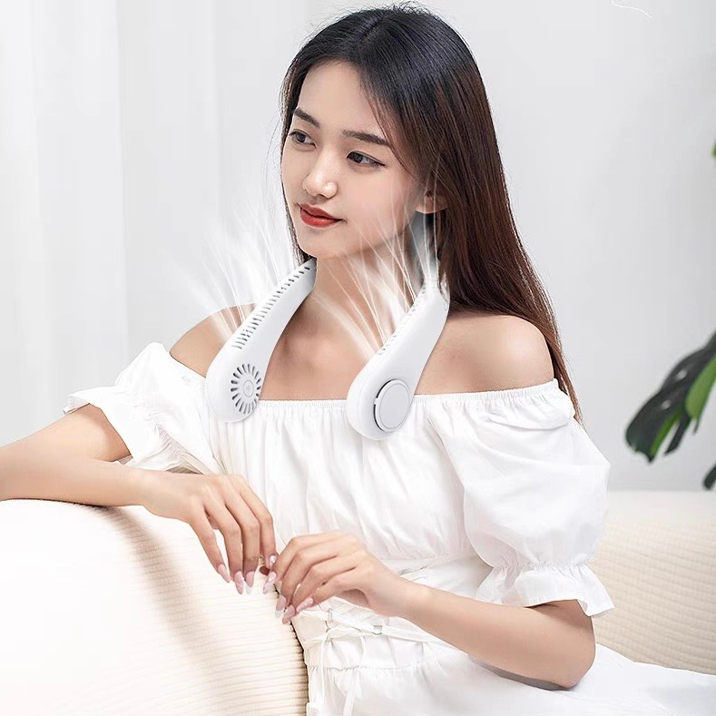 SALE พัดลมคล้องคอ พัดลมพกพา ใช้งานง่าย ลมแรง เหมาะสำหรับพกพา สินค้าพร้อมส่ง ส่งจากไทย