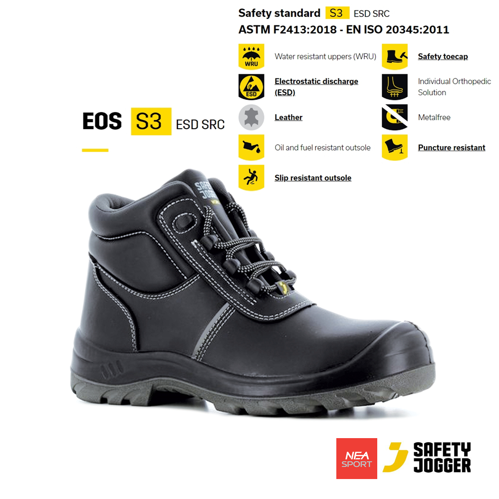 [ลด30% เก็บโค้ด 2509FASHDD] SAFETY JOGGER - EOS S3 รองเท้าเซฟตี้ หัวคอมโพสิท ป้องกันไฟฟ้าสถิต มาตรฐานสากล
