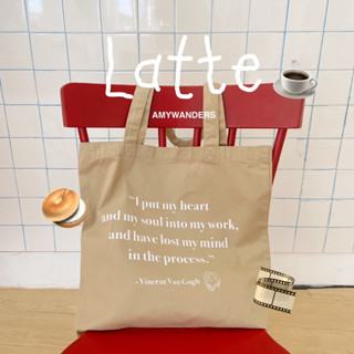 Amywanders กระเป๋าผ้า Latte Wanders tote