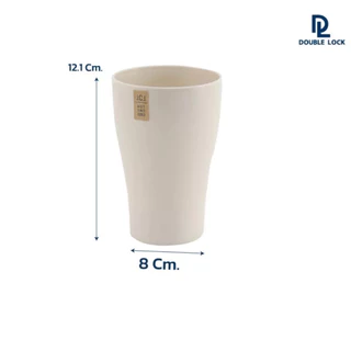 Double Lock แก้วน้ำพลาสติก ทรงกลม ความจุ 390 ml. รุ่น 1311(6)