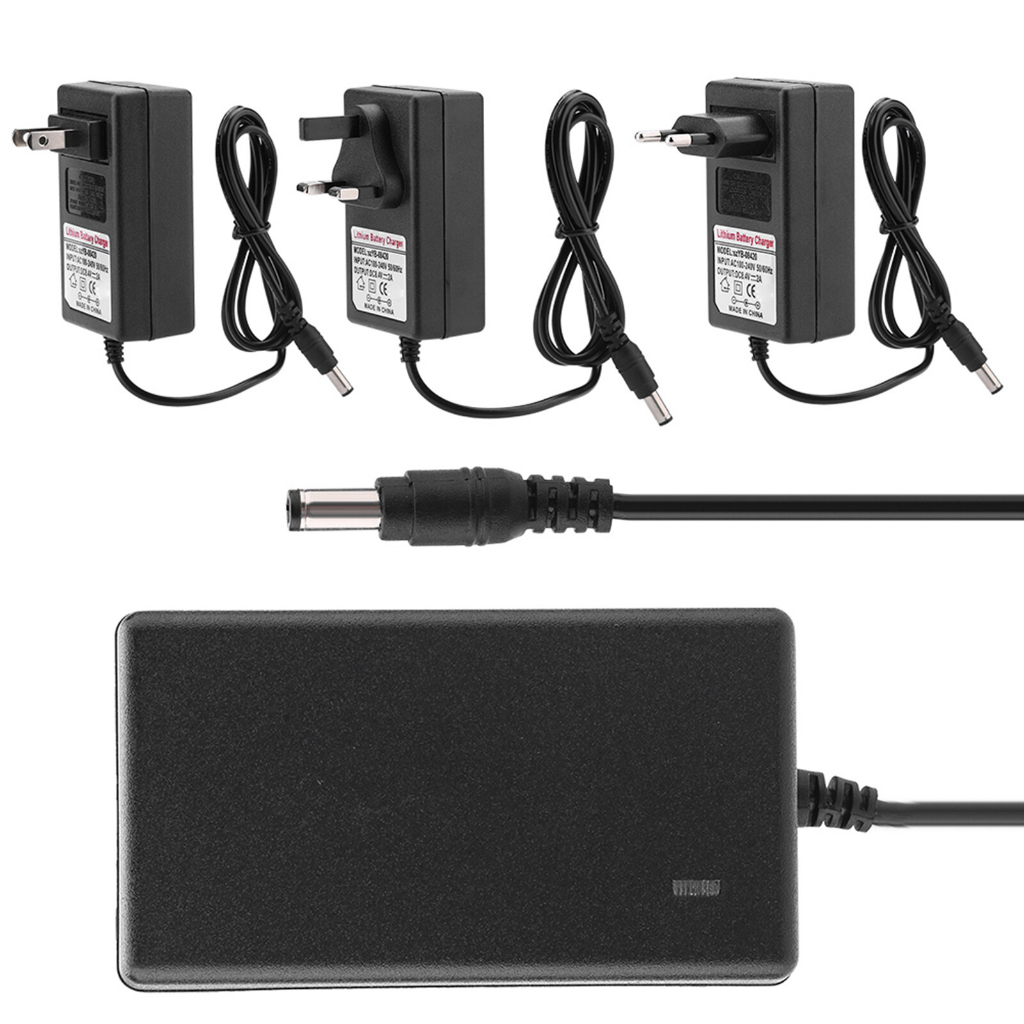 อแดปเตอร์ชาร์จแบตลิเที่ยม DC 16.8V2A 21V2A แล้วตัด มีไฟสถานะ ชาร์จ แบตเต็ม Li-ion Battery Charger