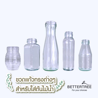 ขวดแก้ว ใส่ต้นไม้เลี้ยงน้ำ แจกันมินอมอล แจกันแก้ว vase