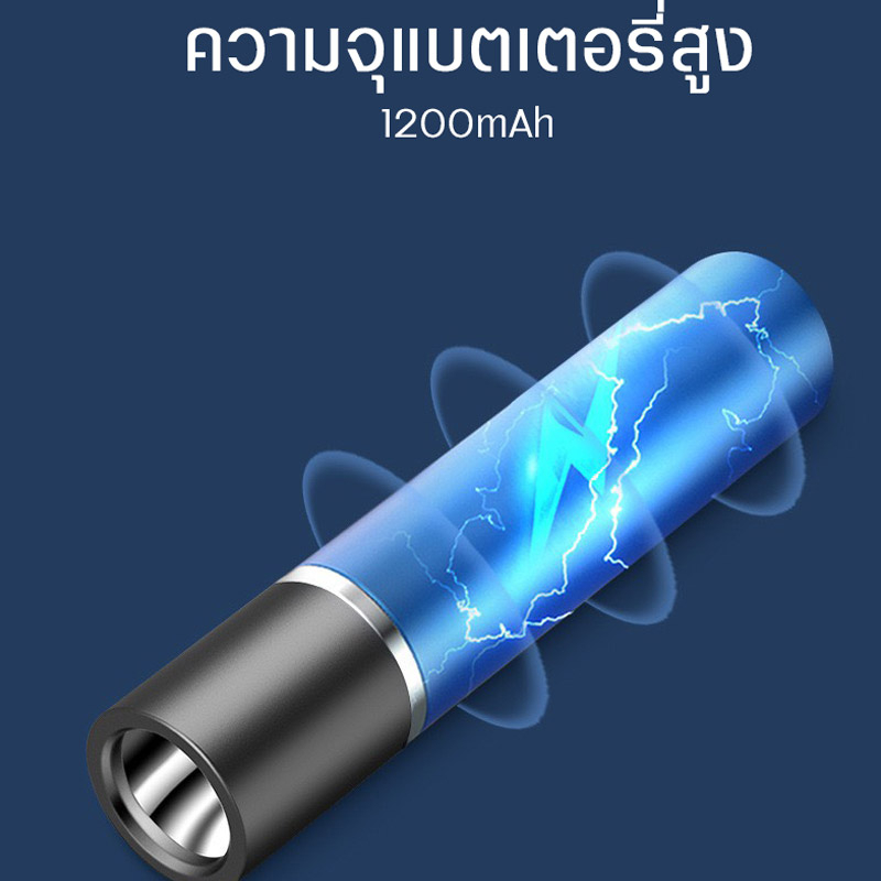 (ส่งทันที) ไฟฉายแรงสูง led ไฟฉายซูมได้ USB ปรับโหมดได้ แสงขาว NEOBEE รุ่น T6 ไฟฉายขนาดเล็กแบบชาร์จไฟได้ - รูปที่ 6
