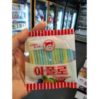 Apollo Stick Candy ขนมหลอดดูดรสผลไม้ 18g