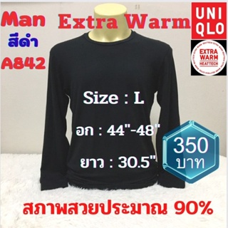 A842 เสื้อฮีทเทคเอ็กซ์ตร้าวอร์มชาย uniqlo heattech extra warm man มือ2