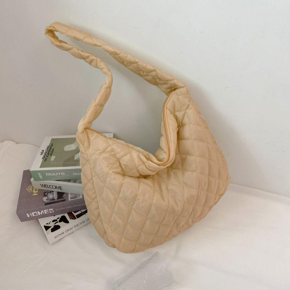 ifashionbag(IF1846) กระเป๋าสะพายไหล่ใบหญ่เป็นผ้าโพลีเอสเตอร์นุ่มๆ