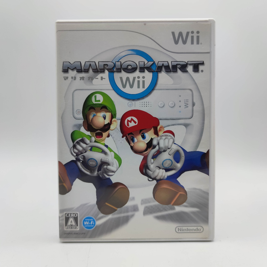 MARIO KART Wii แผ่นมีรอยนิดหน่อย เล่นได้ คู่มือปกยับ Nintendo Wii