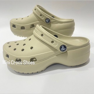 รองเท้าแตะแบบสวม ผู้หญิง Crocs Platform clog ส้นสูง สวยใส่สบาย