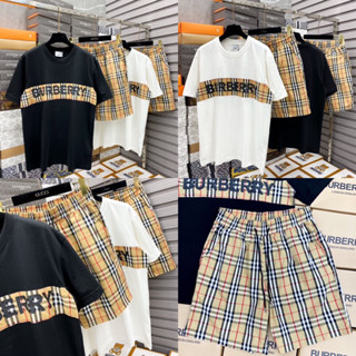 ชุดเซท Burberry 🏷️ เสื้อ + กางเกงขาสั้น 🩳 Hiend 1:1 ผ้า cotton