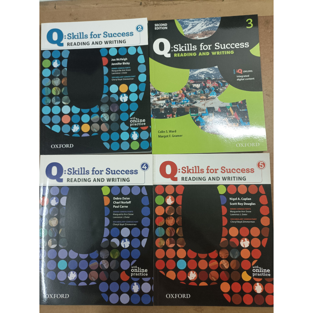 หนังสือ Q: Skills for Success Reading and Writing 2-5 by Oxford University Press (4 เล่ม)