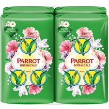 Parrot Botanicals พฤกษานกแก้ว สบู่ก้อน กลิ่นพฤกษานานาพรรณ (สีเขียว) ขนาด 105 กรัม แพ็คละ 4 ก้อน 2 แพ็ค รวม 8 ก้อน