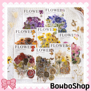 BowboShop🎀 40แผ่น/แพ็ค PET สติ๊กเกอร์ดอกไม้  สำหรับตกแต่งสมุด DIY 🇹🇭พร้อมส่งจากไทย🇹🇭