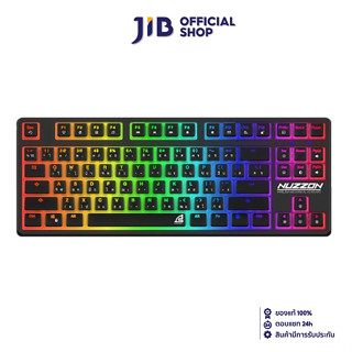 SIGNO WIRELESS KEYBOARD (คีย์บอร์ดไร้สาย) KB-751BLK NUZZON (BLACK) (RED OPTICAL SWITCH - RGB LED - EN/TH)