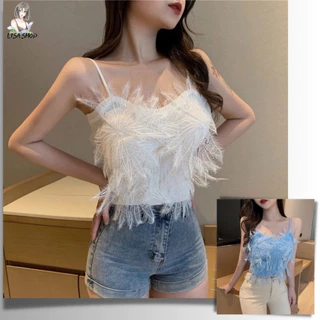 เสื้อสายเดี่ยว เซ็กซี่ เสื้อสายเดี่ยวครอป ยอดนิยมในหมู่วัยรุ่น 💥พร้อมส่งจากไทย💥 L23130