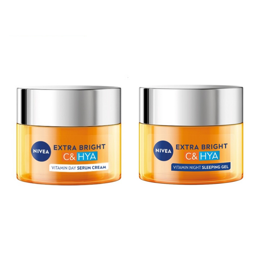NIVEA Extra Bright C & HYA Vitamin SET (Day Cream 50ml + Night Cream 50ml)