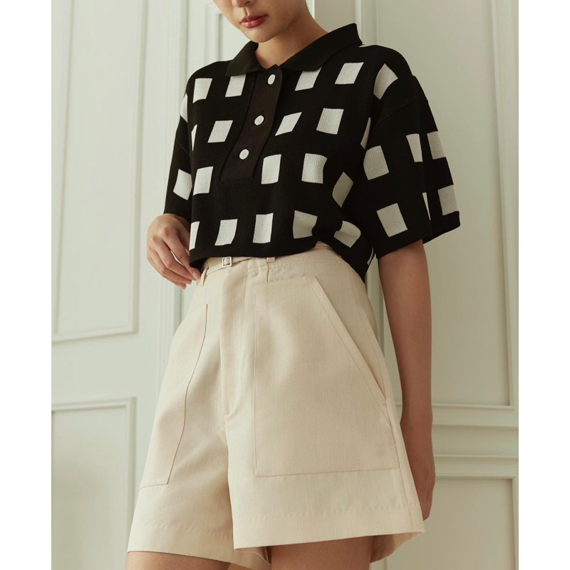 🦨🫧New!! Jardi Polo Top ( Black ) - The Pocketwood