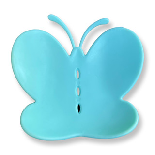 ฐานรองสบู่รูปผี้เสื้อ จานรองสบู่ Butterfly Shaped soap Shelf, Soft Polypropylene Drain