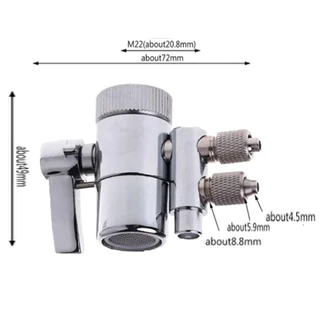 ก๊อกน้ำ Diverter Valve กรองน้ำ หัวต่อก๊อกน้ำ วาล์วก๊อกน้ำดื่มขนาด 1/4 นิ้ว ใช้กับสายขนาด 1/4 นิ้ว CHS-851