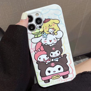 🎁ส่งของขวัญ🎁เคสไอโฟน สำหรับ 11 14 for iPhone Case 13 12 Pro Max น่ารัก การ์ตูน ตลก กันกระแทก เคสนิ่ม เคสโทรศัพท์