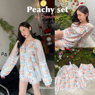 ✅พร้อมส่ง💢🇰🇷🍑เซ็ต2ชิ้นงานป้ายลายใหม่ peachy set #ploypastudio