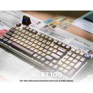 EPOMAKER RT100 / 95% Retro Mechanical Keyboard with Knob and Mini Display