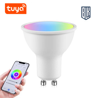 Tuya  GU10 220V หลอดไฟอัจฉริยะ LED RGB C+W 5W หรี่แสงได้ ควบคุมผ่านแอปพลิเคชัน