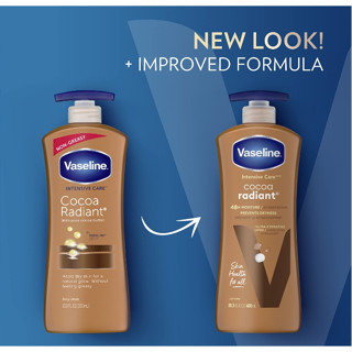 โลชั่น Vaseline intensive care cocoa radiant lotion  600ml