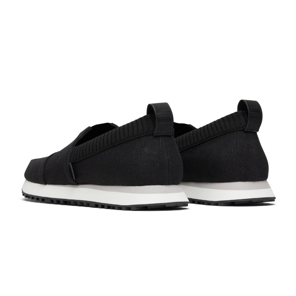TOMS รองเท้าลำลองผู้ชาย สลิปออน รุ่น Alpargata Resident 2.0 Black Heritage Canvas (CD) รองเท้าลิขสิทธิ์แท้