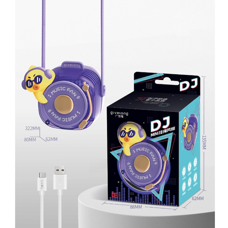 พัดลมนักบินอวกาศ ขนาดเล็กห้อยคอ แขวนคอแบบไร้ใบพัด แบบพกพา ขนาดmin บายความร้อนคูลลิ่ง - รูปที่ 2