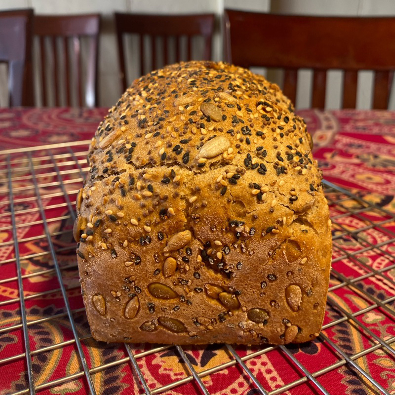 ขนมปัง Rye sourdough แป้งไรย์ 70% ใส่ธัญพืช ขนมปังVegan