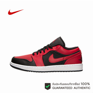 NIKE Air Jordan 1 Retro Low Black Gym Black Red ของแท้ 100 %