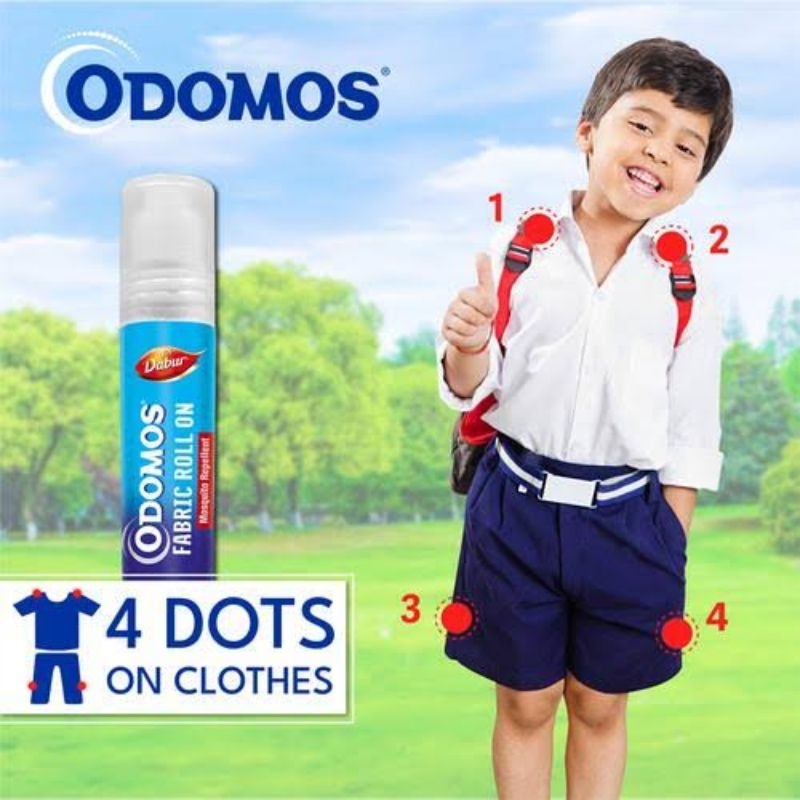 โรลออนแต้มกันยุงออร์แกนิค Dabur Odomos Roll On 8ml ✅️ หมดอายุ 01/2025 ✅️