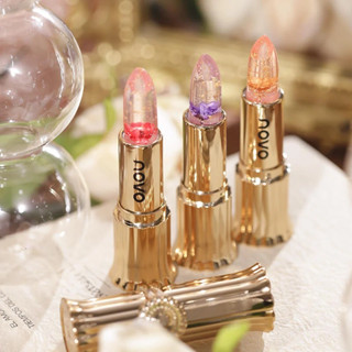 NOVO5923 NOVO FLOWER CRYTAL COLORS CHANGING LIPS ลิปสติกเปลี่ยนสี บำรุงปาก