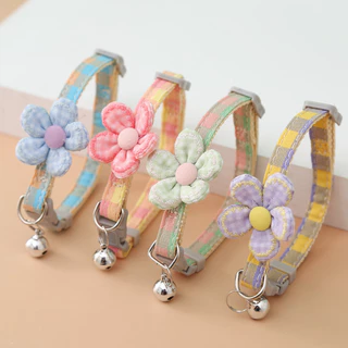 ปลอกคอ ปลอกคอสุนัข ปลอกคอสัตว์เลี้ยง แบบปรับขนาดได้ ดอกไม้ปลอกคอแมว FO