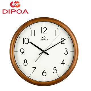 DIPOA New Arrival นาฬิกาแขวนผนังไม้ รุ่น WN121LB/WN121DB สีน้ำตาลอ่อน/สีน้ำตาลเข้ม ขนาด : 33ซม. x 33ซม. x หนา 5.5ซม. Wal