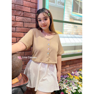 🔥Plussize🔥เสื้อคนอ้วน🔥 Freesize อก 38-50" ยาว 19"