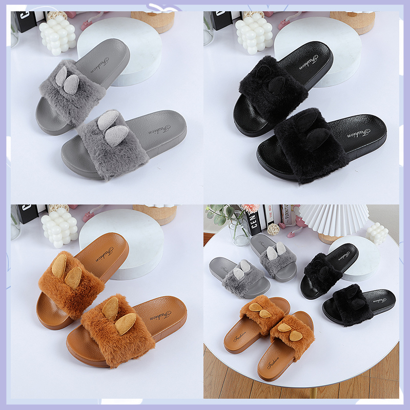 Fshoes ใหม่🐰พร้อมส่ง รองเท้าแตะพื้นยาง บันนี่แรบบิทสุดคิ้วท์ ออกแบบใหม่มาในสไตล์กระต่ายน้อยขนฟู พื้นยางนิ่มสวมใส่สบาย