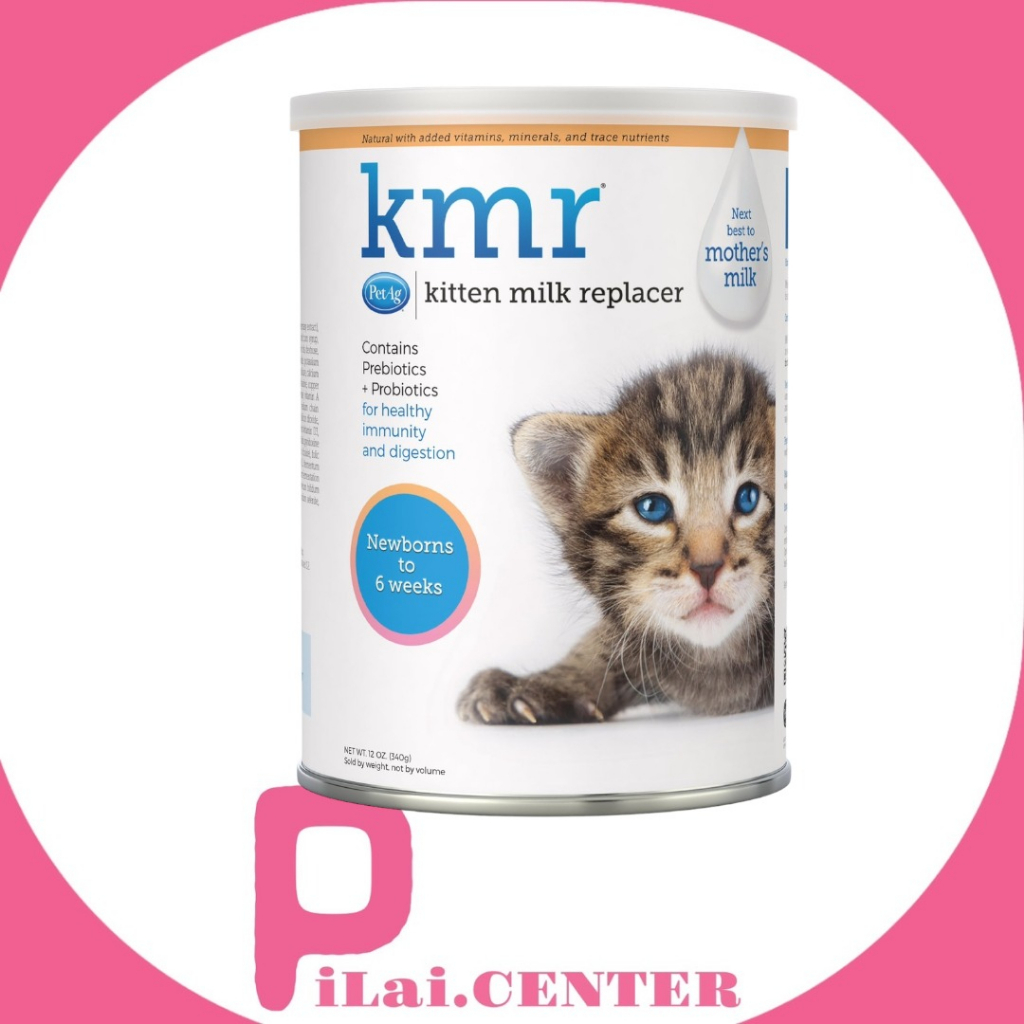 ​PetAg KMR นมผง Powder Kitten Milk Replacer (exp.08/2026)เค เอ็ม อาร์ ผง สำหรับลูกแมวแรกเกิด 340 กรั