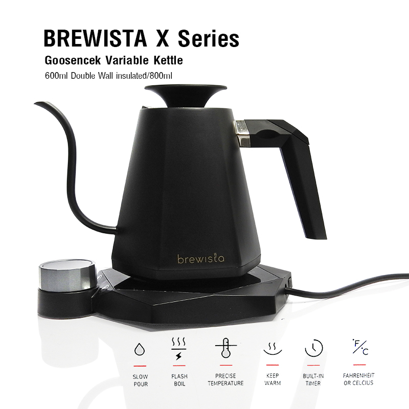 [บ้านกาแฟ] กาต้มน้ำ Brewista X-SERIES กาคอห่าน 800ML สีดำ, สีขาว รหัส 1614-249