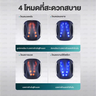Philips Back Massager PPM4501 เครื่องนวดหลัง เบาะนวดหลังไฟฟ้าระบบลูกกลิ้ง ชนิดเต็มแผ่น นวดผ่อนคลาย หมอนหลัง