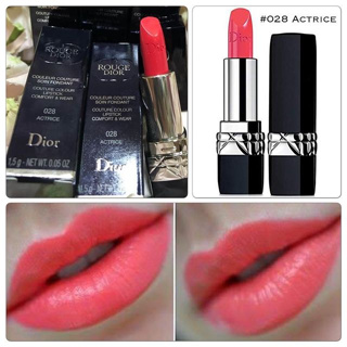 แท้ทั้งร้าน !! แบ่งขายลิปสติก DIOR LIPSTICK สี 028 actrice ขนาด 0.5 กรัม พร้อมแปรงทาลิป