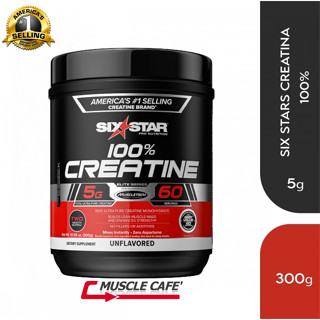 Six Star Creatine ,Unflavored (300g) ครีเอทีน เพิ่มพละกำลัง เพิ่มกล้าม