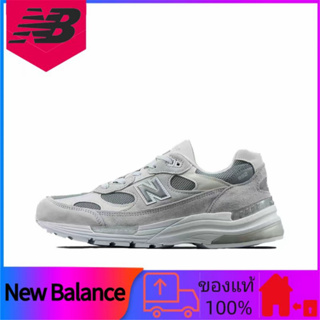 ของแท้ 100% New Balance NB 992 การดูดซับแรงกระแทกระบายอากาศได้ดีทุกการแข่งขันรองเท้าวิ่งต่ำ unisex สีขาว