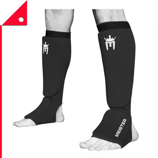 Meister MMA : MSTBLK-XL* สนันเเข้ง  Elastic Cloth Shin &amp; Instep Padded Guards XL, Black