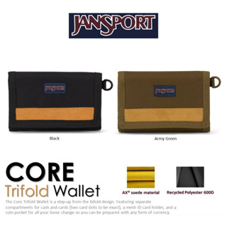 JanSport รุ่น CORE TRIFOLD WALLET - กระเป๋าสตางค์ 3 พับ JS0A7UVO กระเป๋าสตางค์ ใส่ธนบัตร ใส่บัตรได้